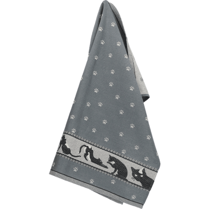 Theedoek Kat Antraciet