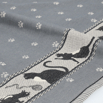 Theedoek Kat Antraciet