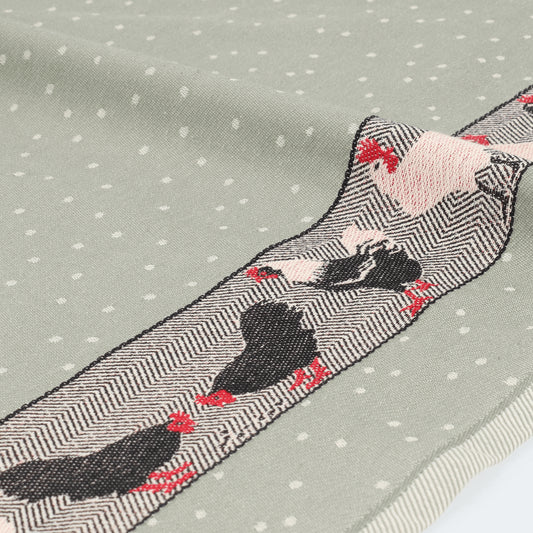 Theedoek Kip Donkergroen