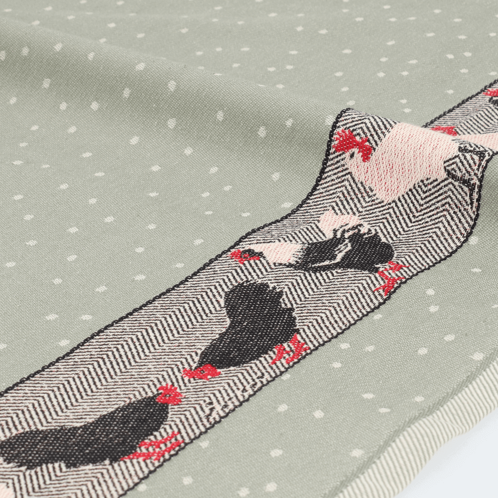 Theedoek Kip Donkergroen