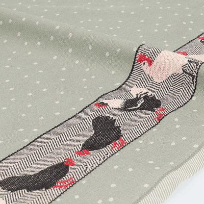 Theedoek Kip Donkergroen