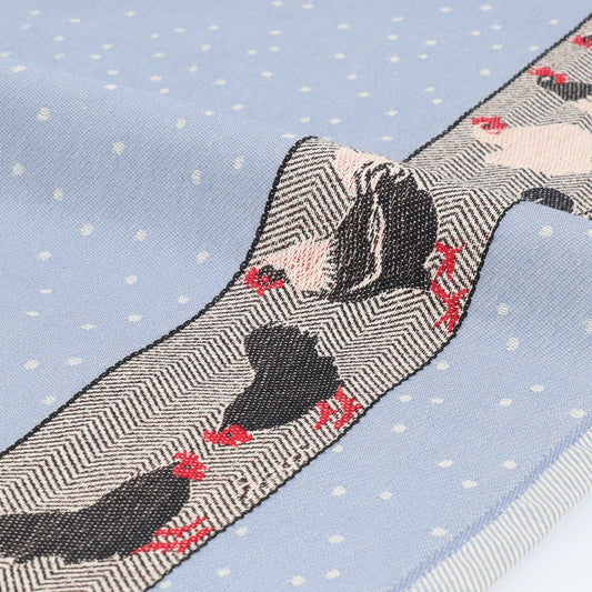 Theedoek Kip Grijsblauw