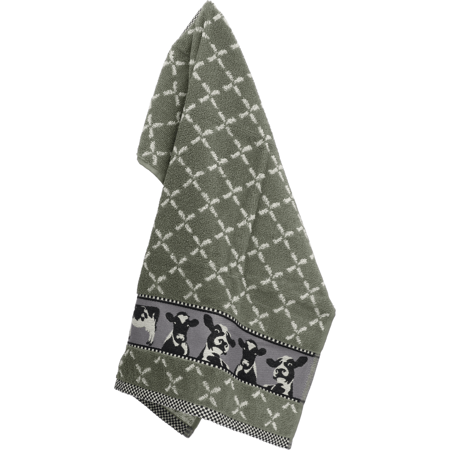 Keukendoek Koe Donkergroen