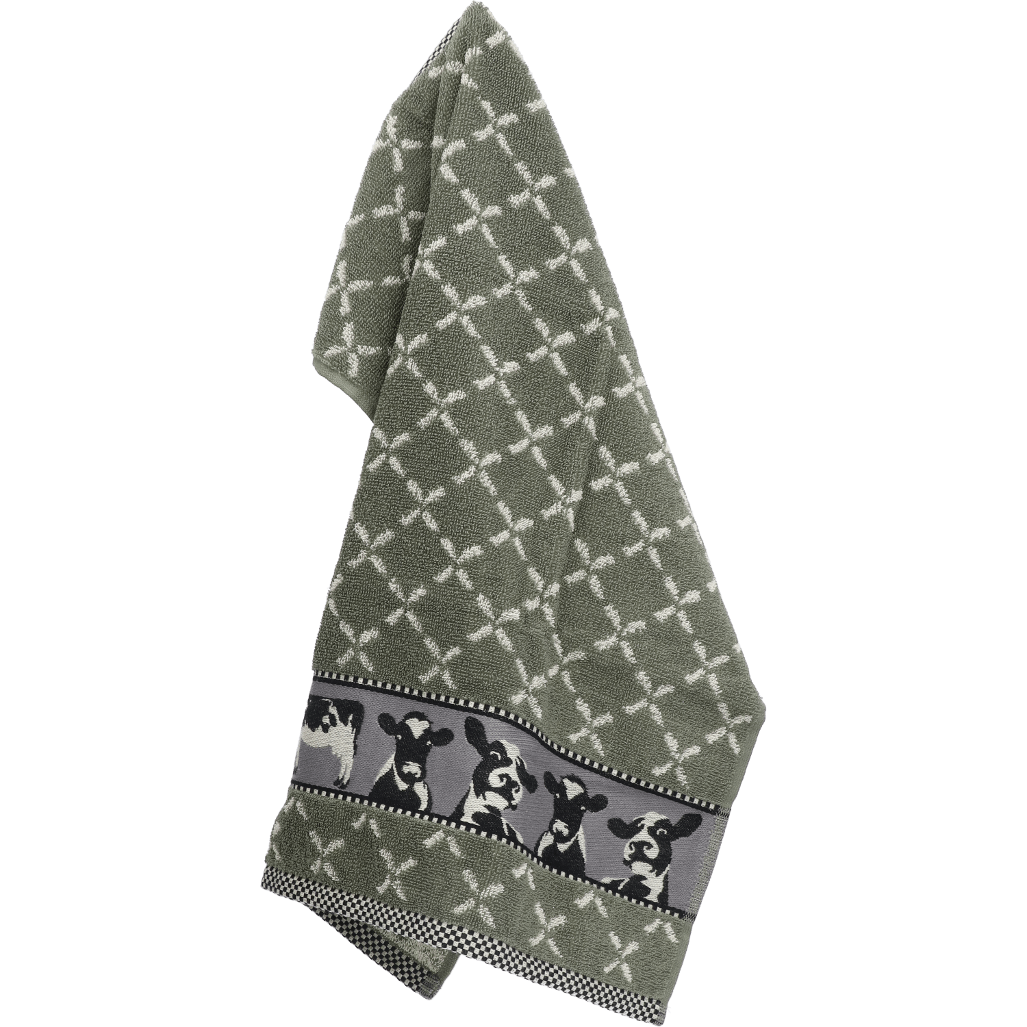 Keukendoek Koe Donkergroen