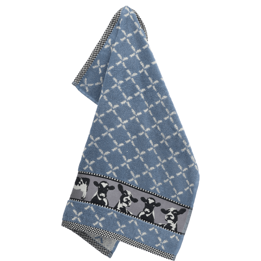 Keukendoek Koe Grijsblauw