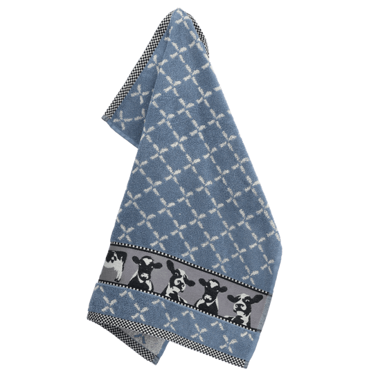 Keukendoek Koe Grijsblauw
