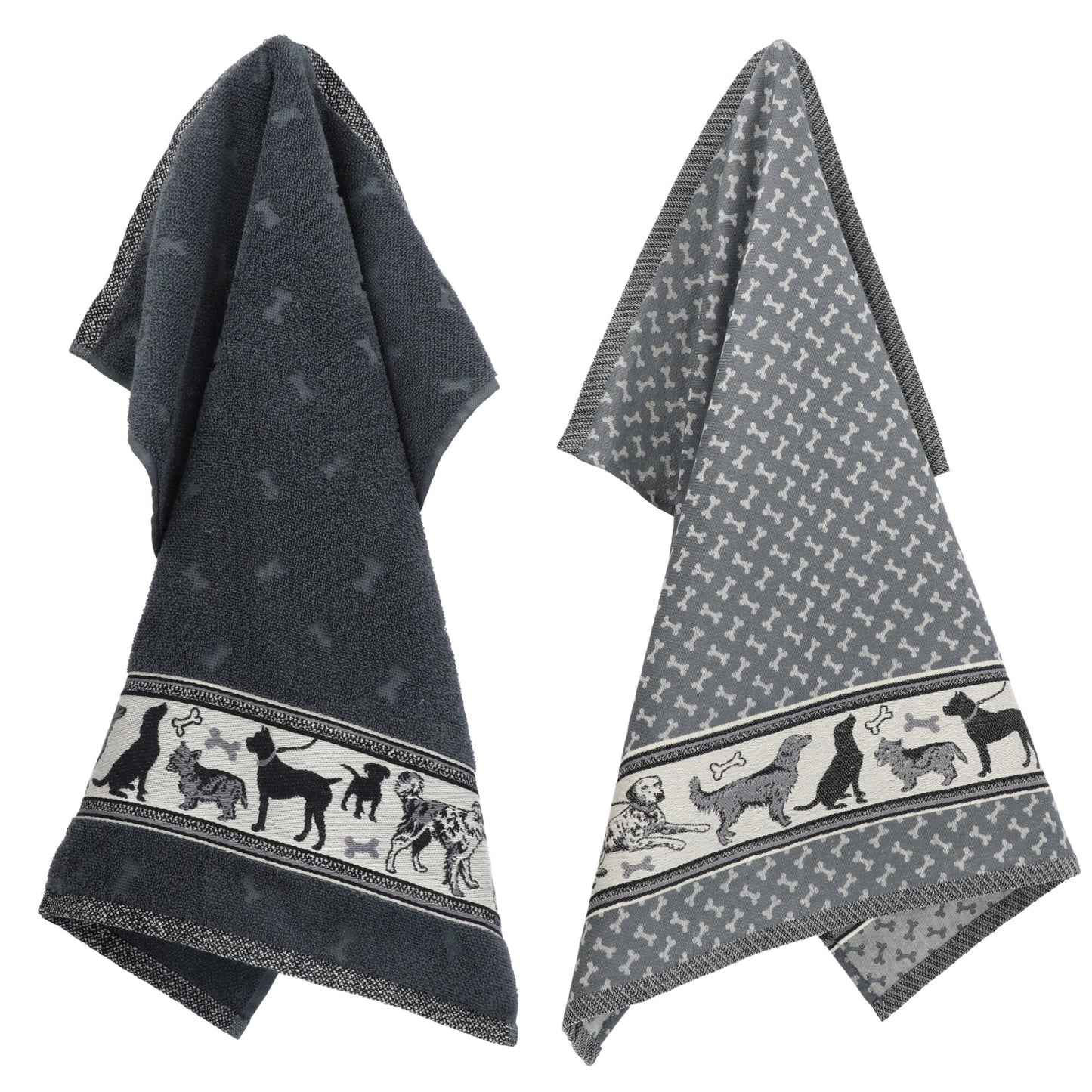 Keukendoek en Theedoek Hond Antraciet