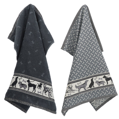 Keukendoek en Theedoek Hond Antraciet