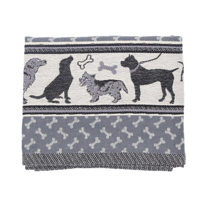 Theedoek Hond Antraciet