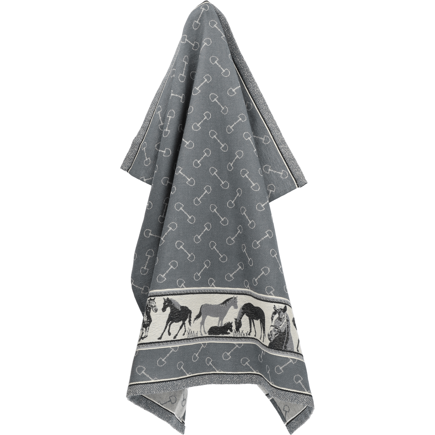 Theedoek Paard Antraciet