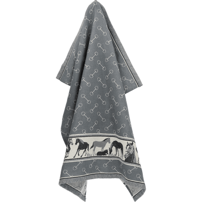 Theedoek Paard Antraciet