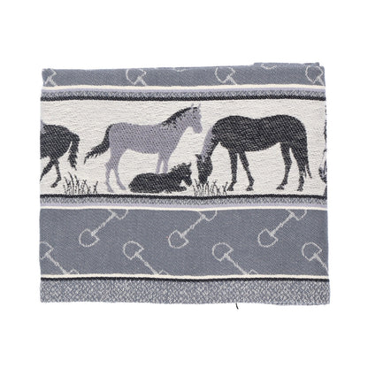 Theedoek Paard Antraciet