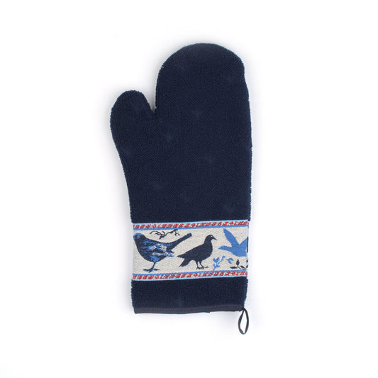 Ovenhandschoen Vogels Donkerblauw CE