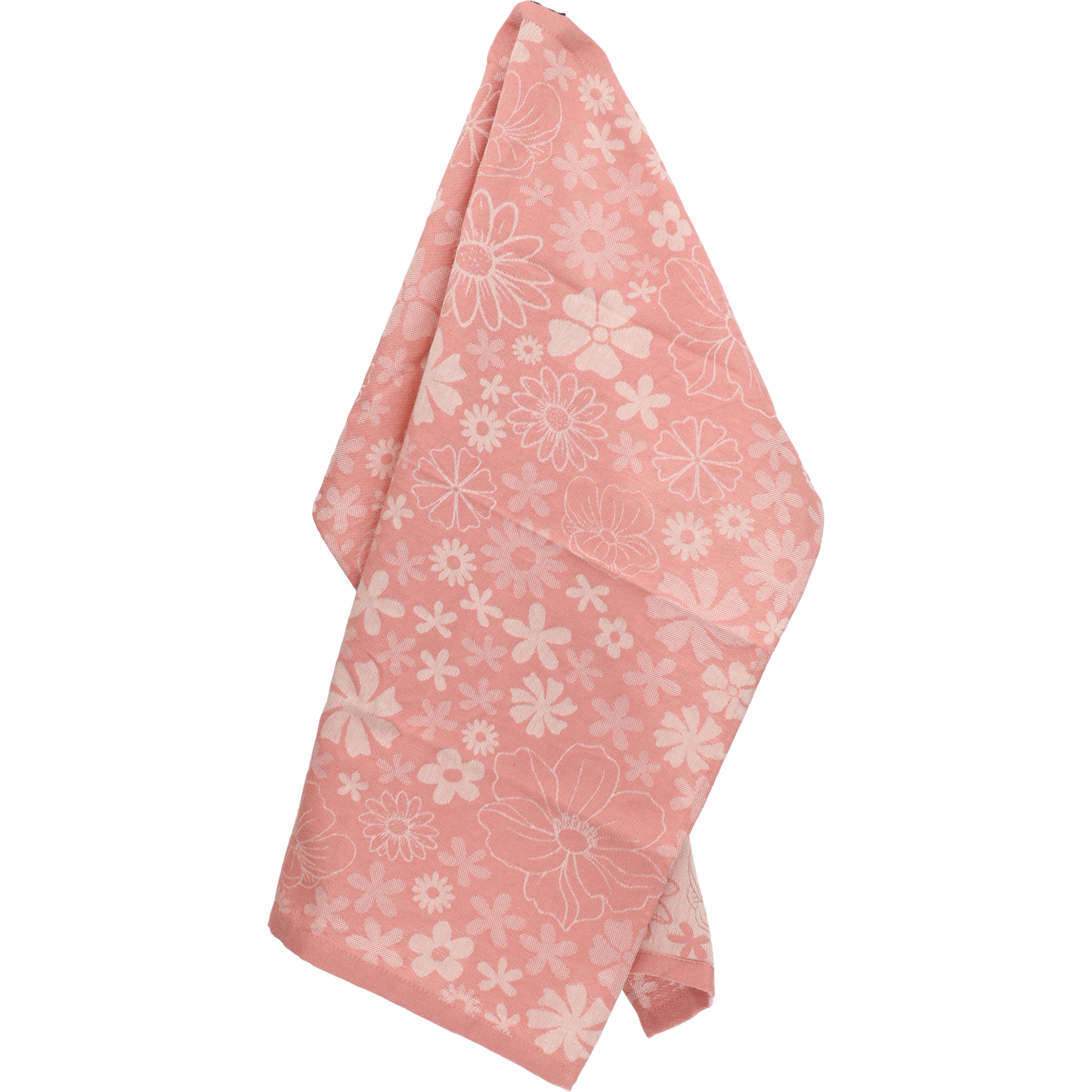 Theedoek Flowerbed Roze GOTS