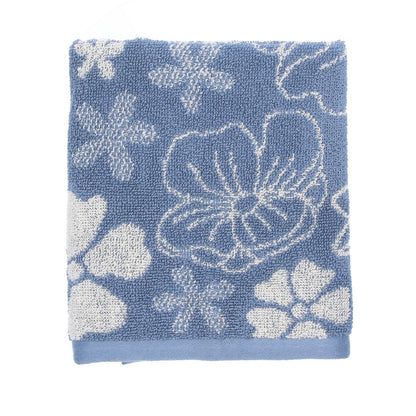 Keukendoek Flowerbed Grijsblauw GOTS