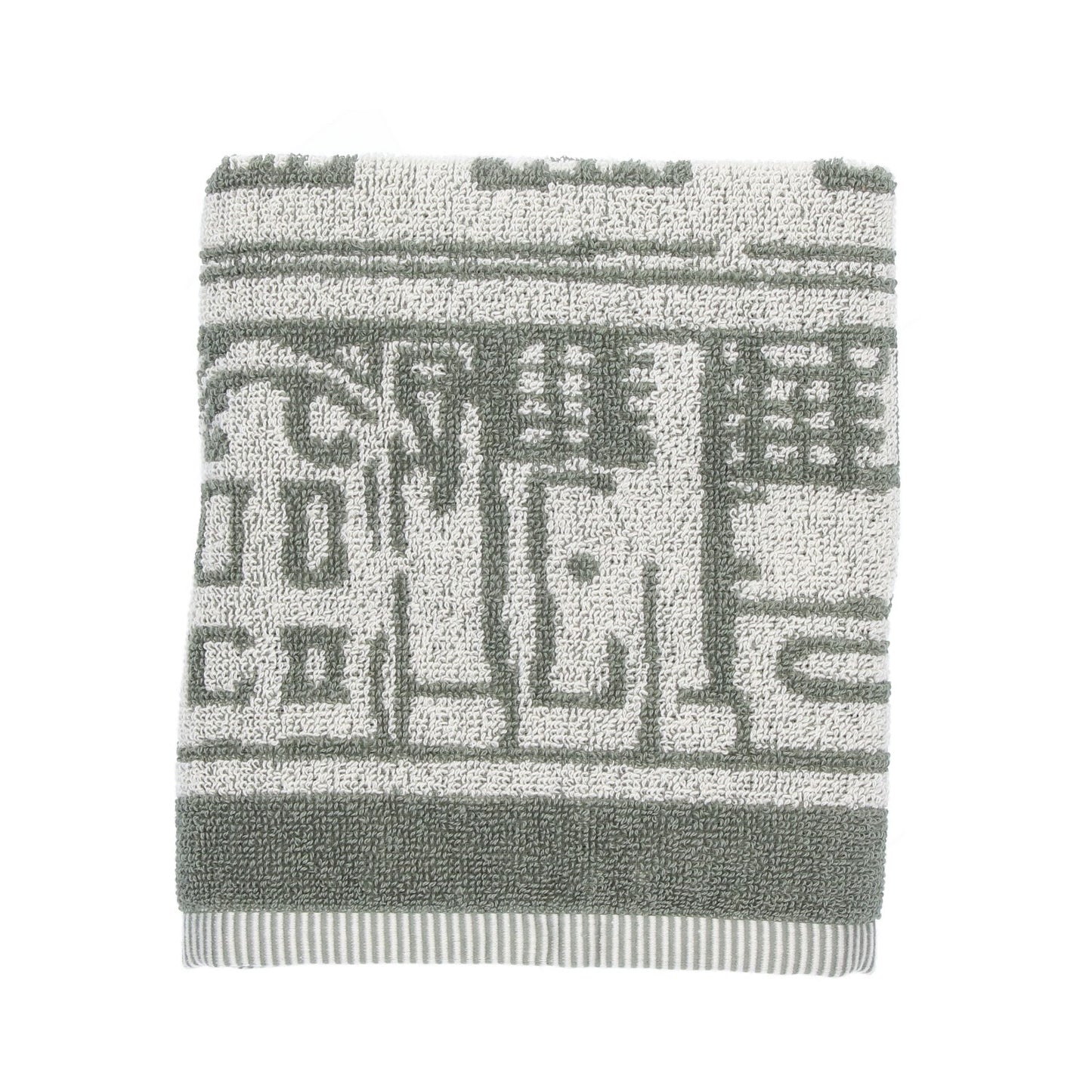 Keukendoek Grachtenpand Donkergroen GOTS