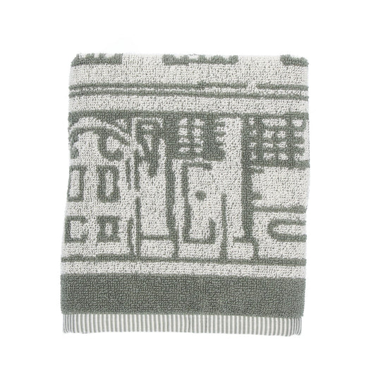 Keukendoek Grachtenpand Donkergroen GOTS