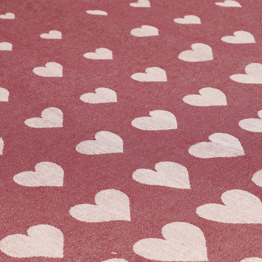 Keukendoek en Theedoek Hearts Burgundy GOTS