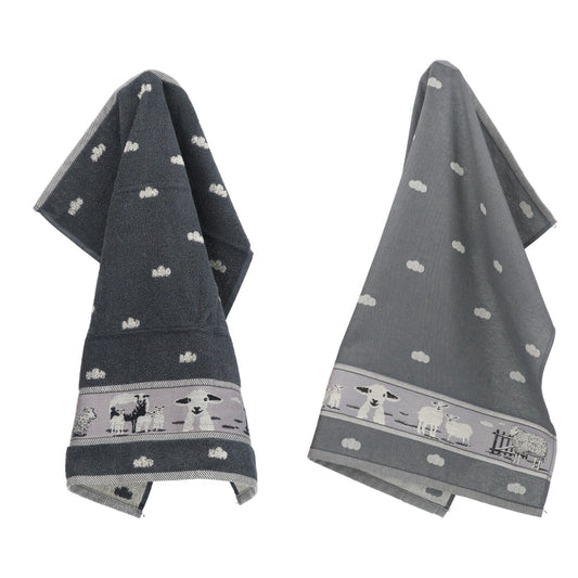 Keukendoek en Theedoek Schaap Antraciet GOTS