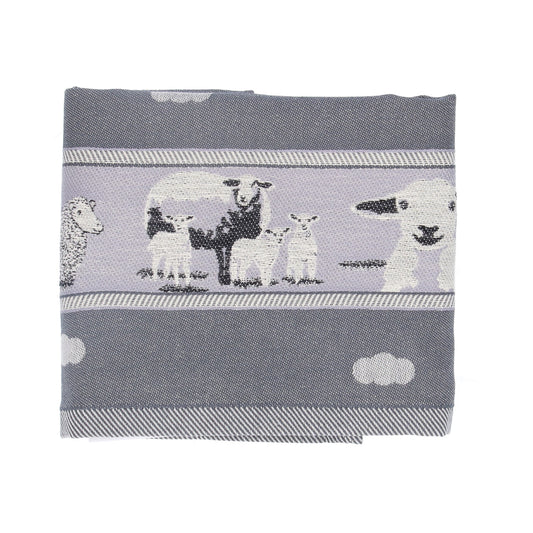 Theedoek Schaap Antraciet GOTS