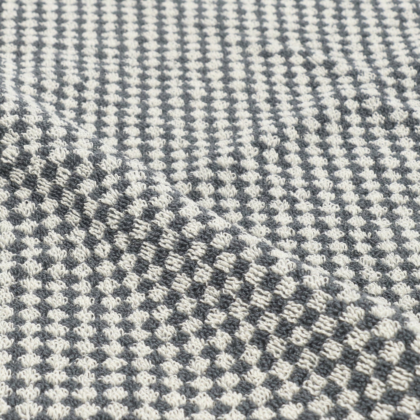 Keukendoek Kleine Ruit Antraciet GOTS