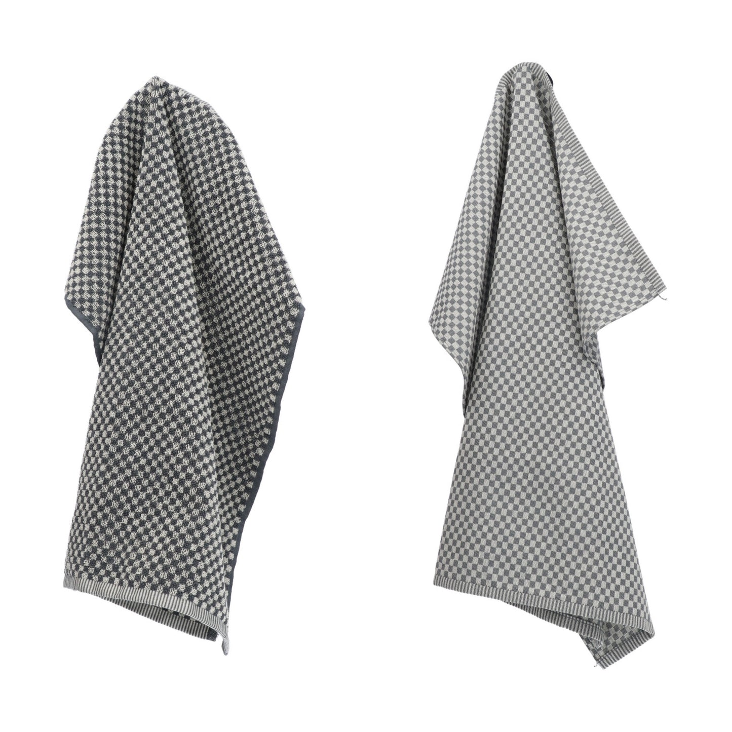 Keukendoek en Theedoek Kleine Ruit Antraciet GOTS