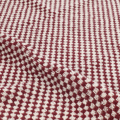 Keukendoek Kleine Ruit Burgundy GOTS