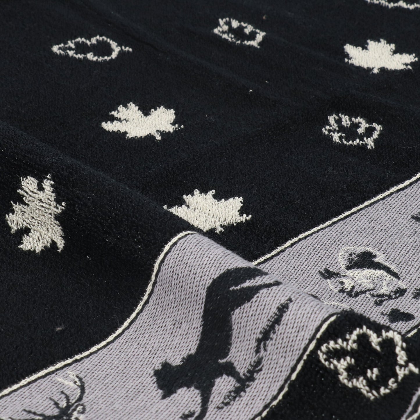 Keukendoek Forest Animals Black GOTS