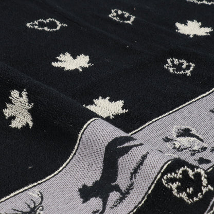 Keukendoek Forest Animals Black GOTS