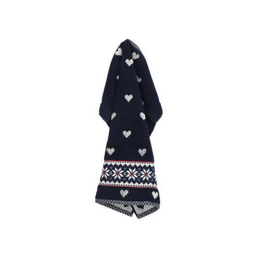 Keukendoek Winter Donkerblauw