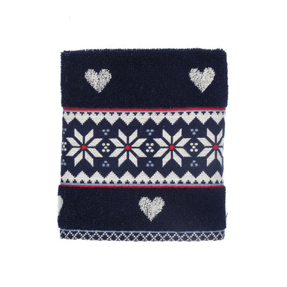 Keukendoek Winter Donkerblauw