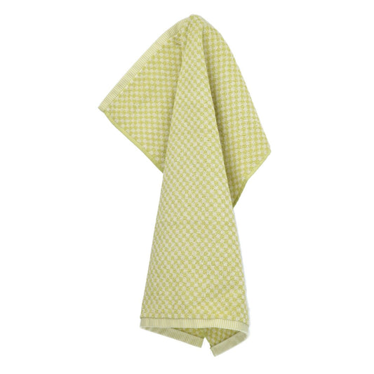 Limited Edition: Keukendoek Kleine Ruit Lime Groen GOTS
