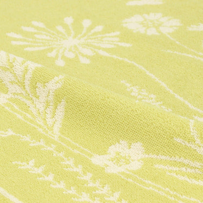 Limited Edition: Keukendoek Wild Flowers Lime Groen GOTS
