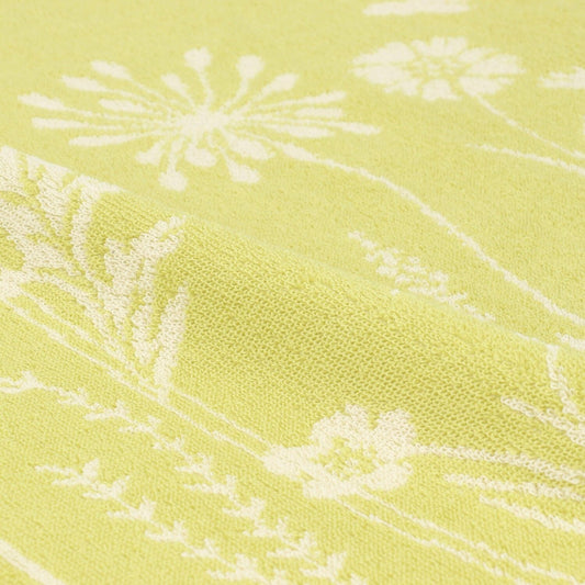 Limited Edition: Keukendoek Wild Flowers Lime Groen GOTS