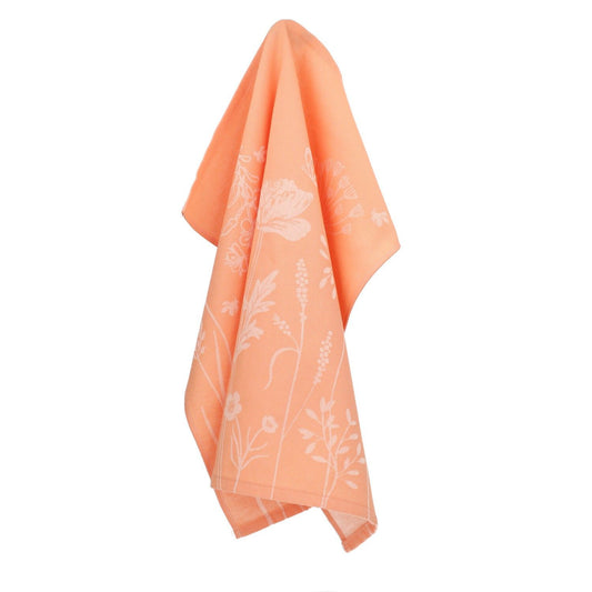 Limited Edition: Theedoek Wild Flowers Oranje GOTS