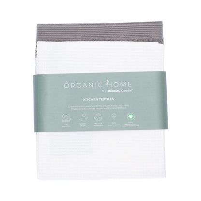 Theedoek Tundra White + Keukendoek Forest Grey