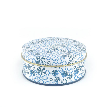 Blik met 6 onderzetters Indigo Lace