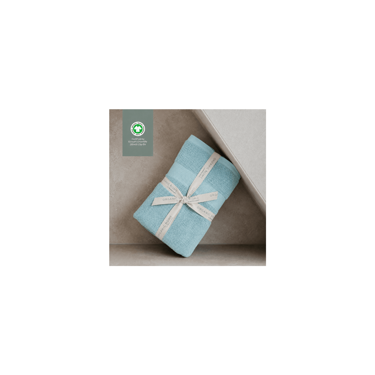 Set van 2 Organic Home badhanddoeken 70x140 cm – Sea Green