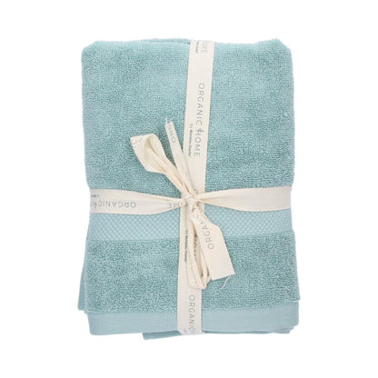 Set van 2 Organic Home badhanddoeken 70x140 cm – Sea Green