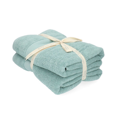 Set van 2 Organic Home badhanddoeken 70x140 cm – Sea Green