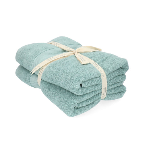 Set van 2 Organic Home badhanddoeken 70x140 cm – Sea Green