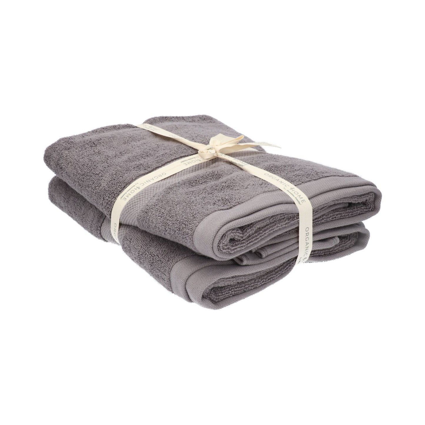 Set van 2 Organic Home badhanddoeken 70x140 cm – Stone Grey