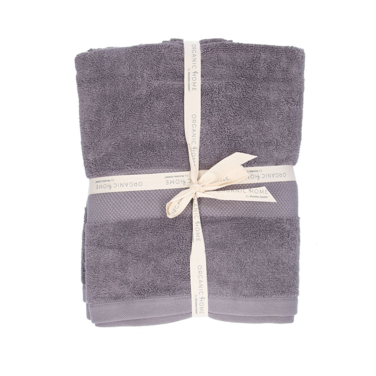 Set van 2 Organic Home badhanddoeken 70x140 cm – Stone Grey