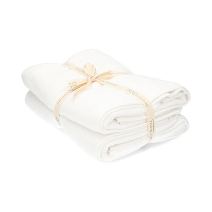 Set van 2 OH badhanddoeken 70 x 140 cm – Pearl White