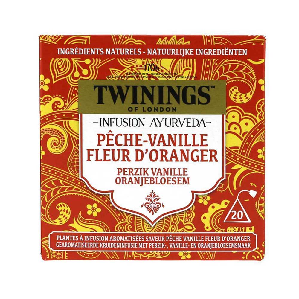 Twinings Pfirsich, Vanille und Orangenblüte – 20 Teebeutel