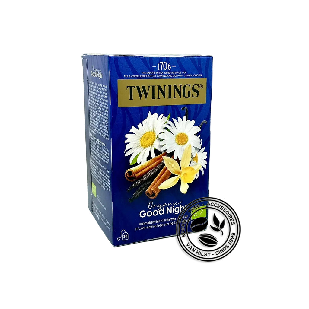 Twinings Organic Good Night - biologische kruidenthee met kamille, rooibos, kaneel en vanille.