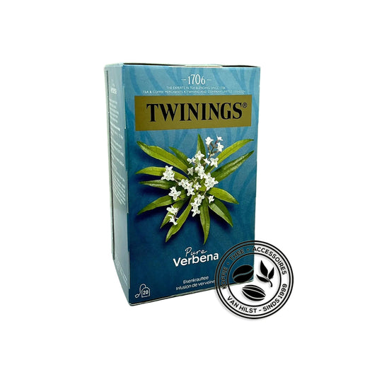 Doosje Twinings Pure Verbena kruidenthee met 20 theezakjes.