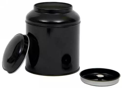 Blik No. 20 - zwart theeblik met binnendeksel 150 g