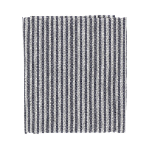 Theedoek Kleine Streep Donkerblauw