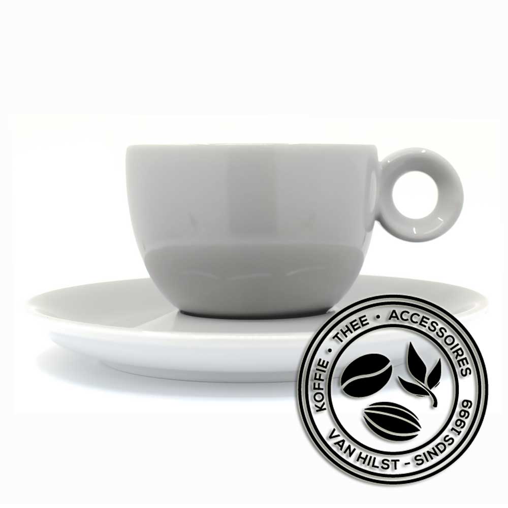 Costa Verde - Cappuccino Cup & Saucer, White